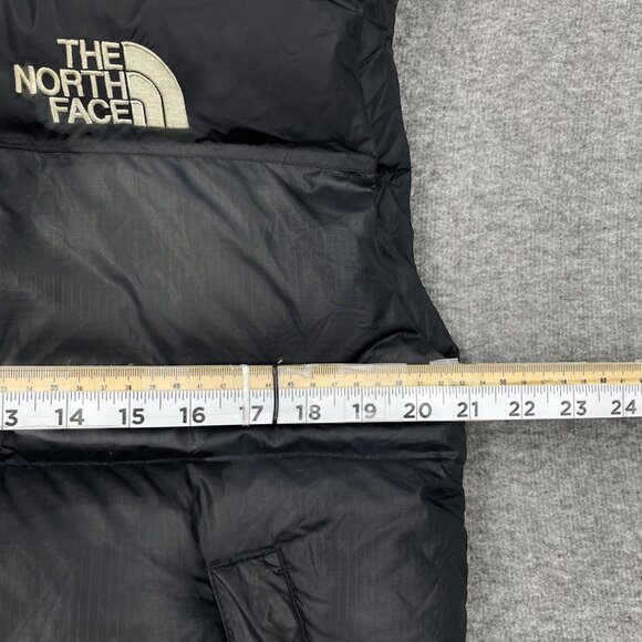 The North Face 700 Goose Down Puffer Vest Black Hideaway Hood Women's Medium - Picture 11 of 16